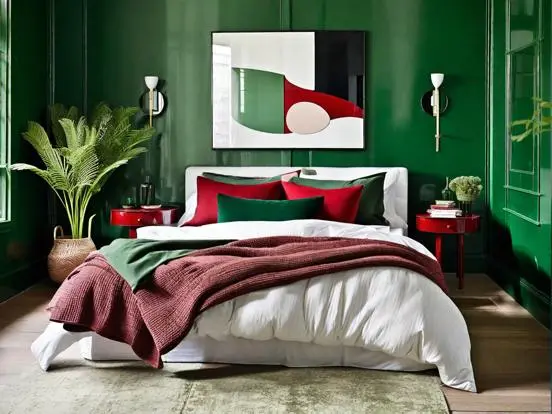 16 Green and Burgundy Bedroom Decor Ideas for Cozy Space 4 3 2