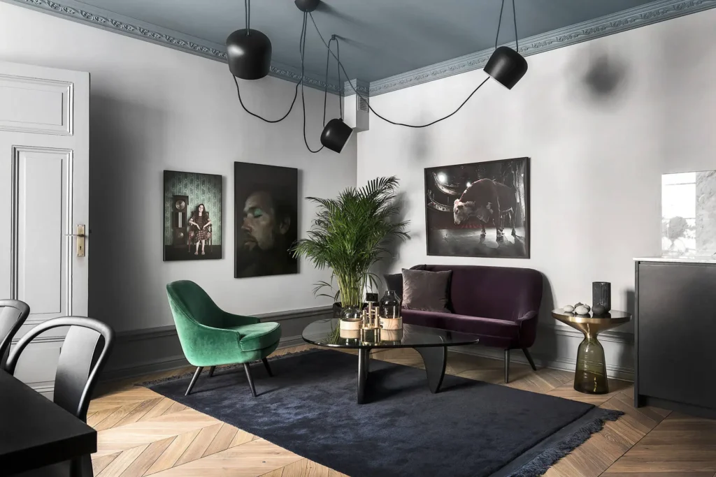 19 Black, Green, and Gold Living Room Ideas for Cozy Home 9 8 1