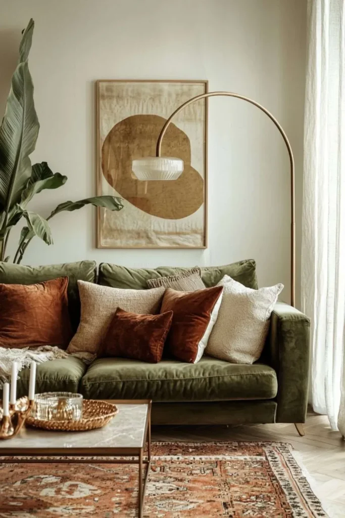 18 Green and Burgundy Living Room Decor 18 18