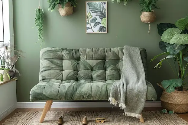 18 Green and Burgundy Living Room Decor 2 2