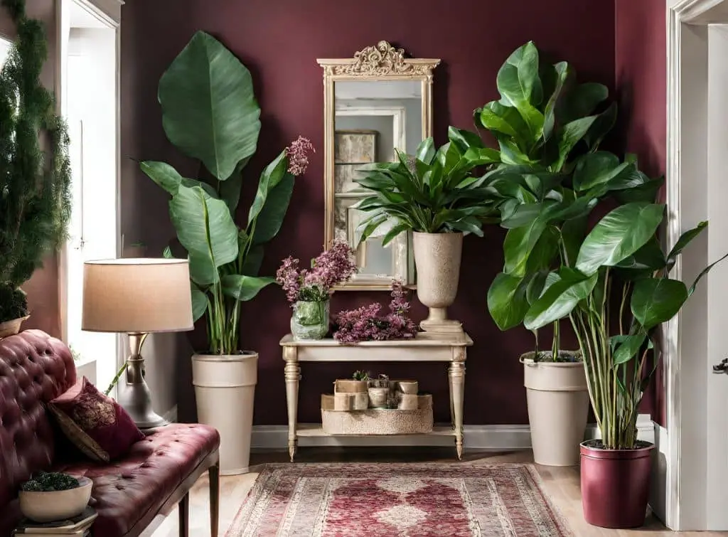 18 Green and Burgundy Living Room Decor 9 9