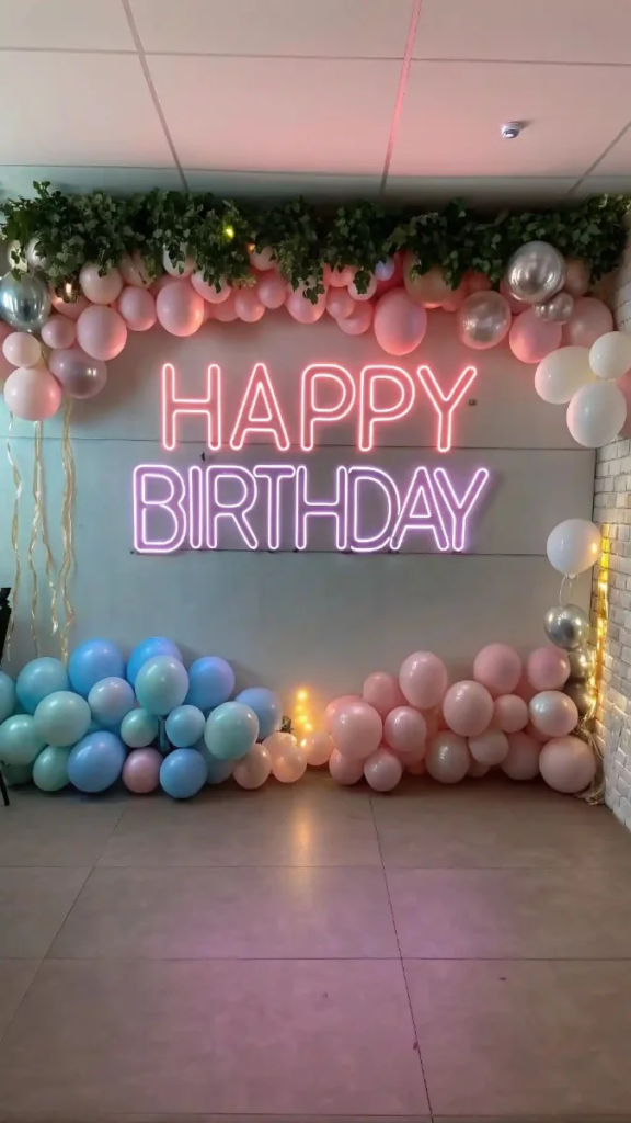 18 Birthday Wall Decor Ideas with Balloons, Lights & Signs 3 image 374