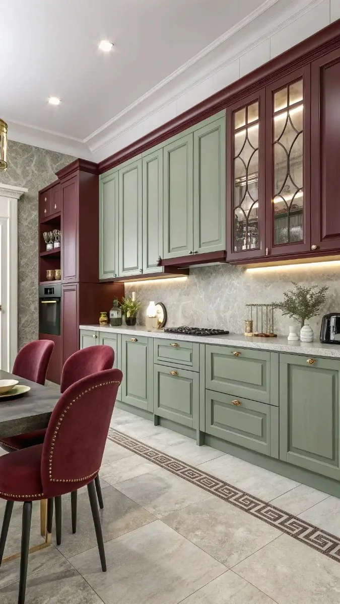 22 Green And Burgundy Kitchen Ideas That Are Trending Now 3 image 404