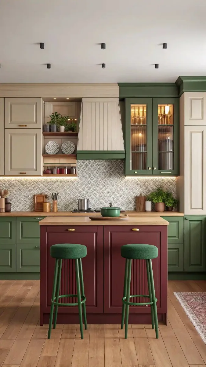 22 Green And Burgundy Kitchen Ideas That Are Trending Now 4 image 405