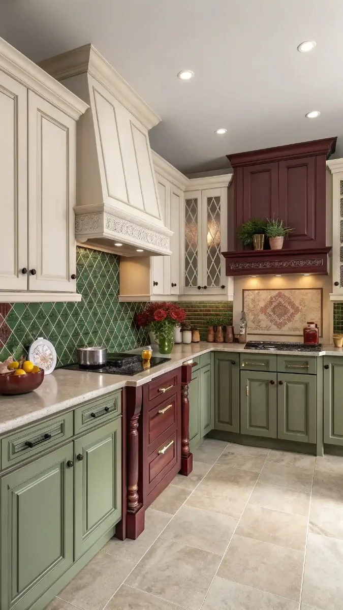 22 Green And Burgundy Kitchen Ideas That Are Trending Now 8 image 409