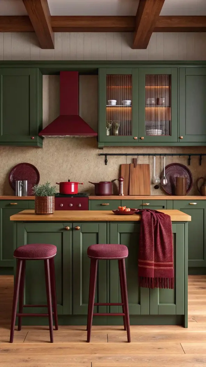 22 Green And Burgundy Kitchen Ideas That Are Trending Now 18 image 419