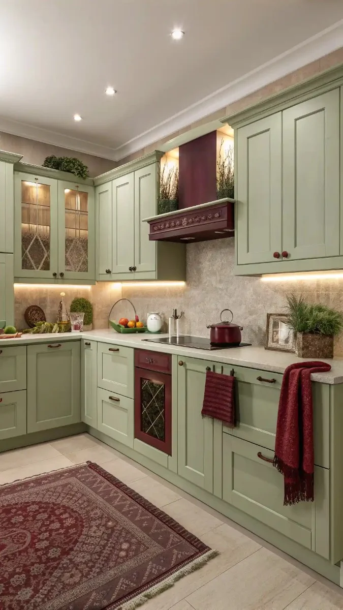 22 Green And Burgundy Kitchen Ideas That Are Trending Now 19 image 420