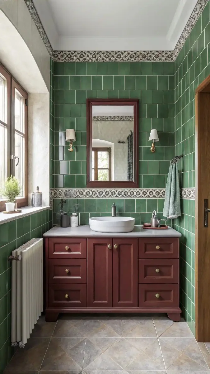 15 Green And Burgundy Bathroom Decor Ideas That Actually Work 3 image 426