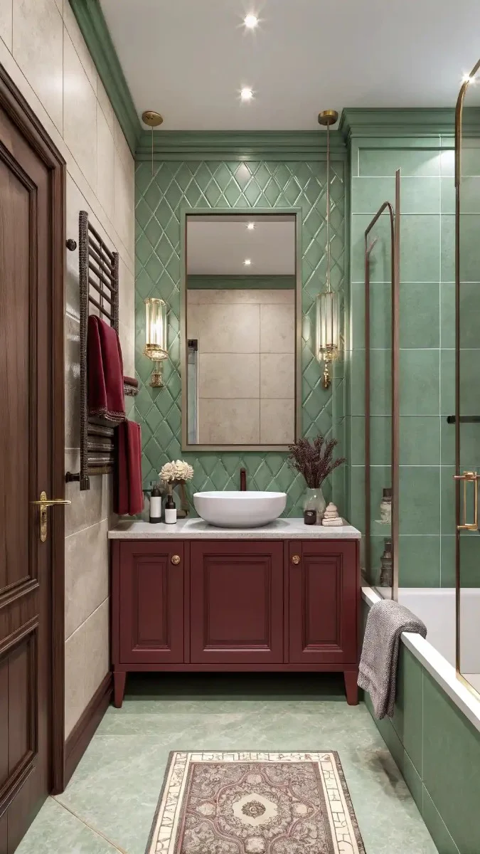 15 Green And Burgundy Bathroom Decor Ideas That Actually Work 10 image 433