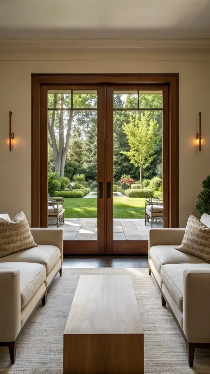 21 Living Room Double Doors to Garden That Look Beautiful 4 image 443