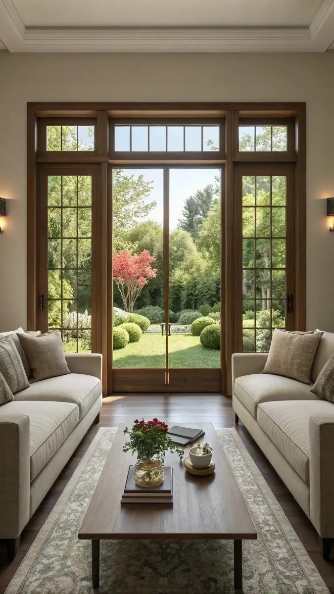 21 Living Room Double Doors to Garden That Look Beautiful 14 image 453
