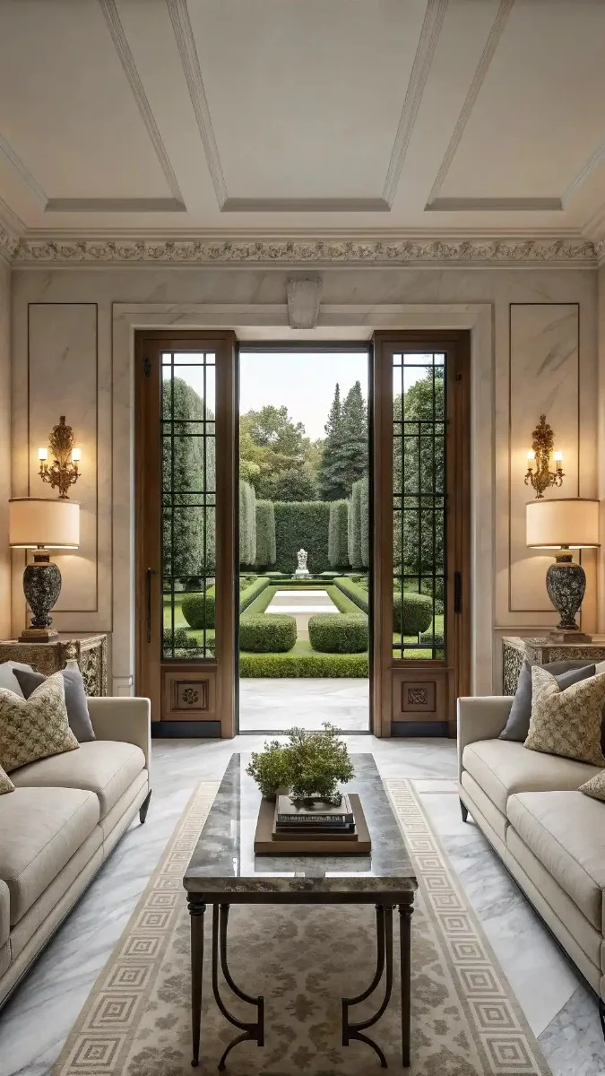 21 Living Room Double Doors to Garden That Look Beautiful 20 image 459