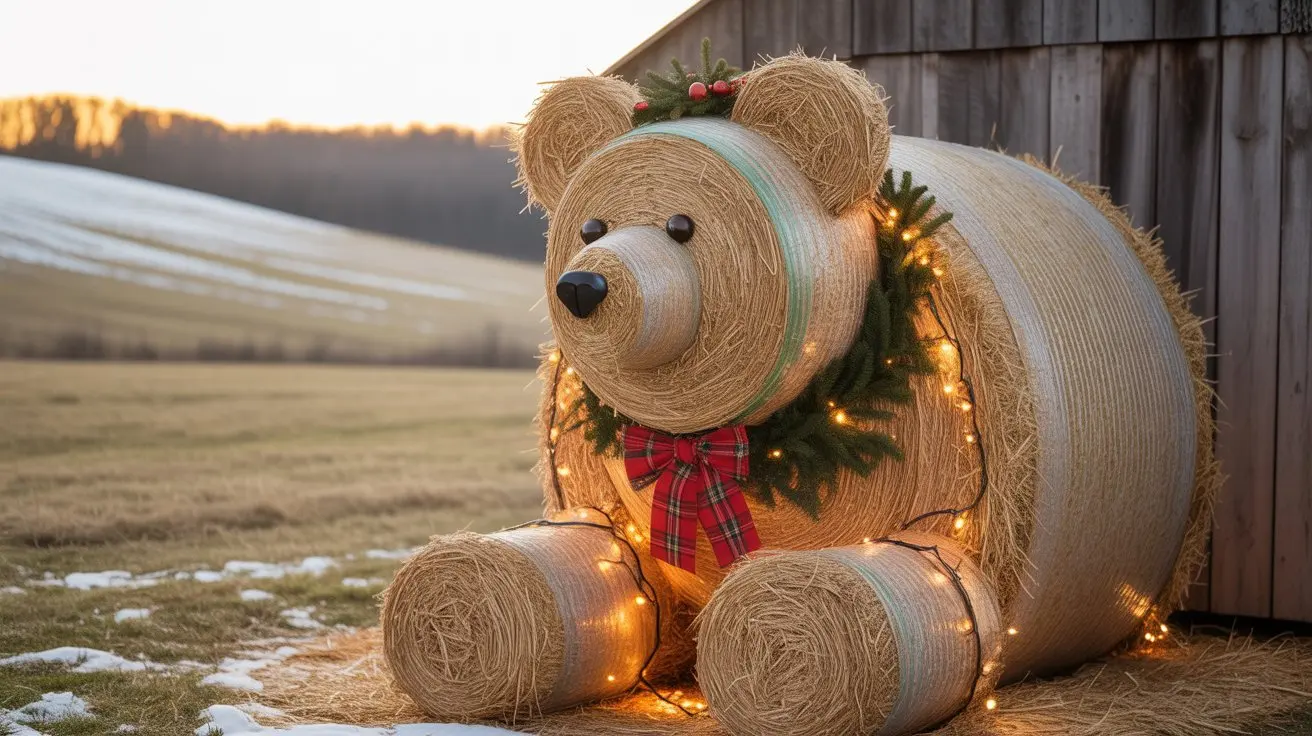 20 Farmhouse Christmas Decor Front Yard Ideas You’ll Love 3 a charming rustic sculpture of a bear cr JewHHau9RQWkP1RwsWhpkQ zBDbKgS3TJSKajEtnoT1Zw
