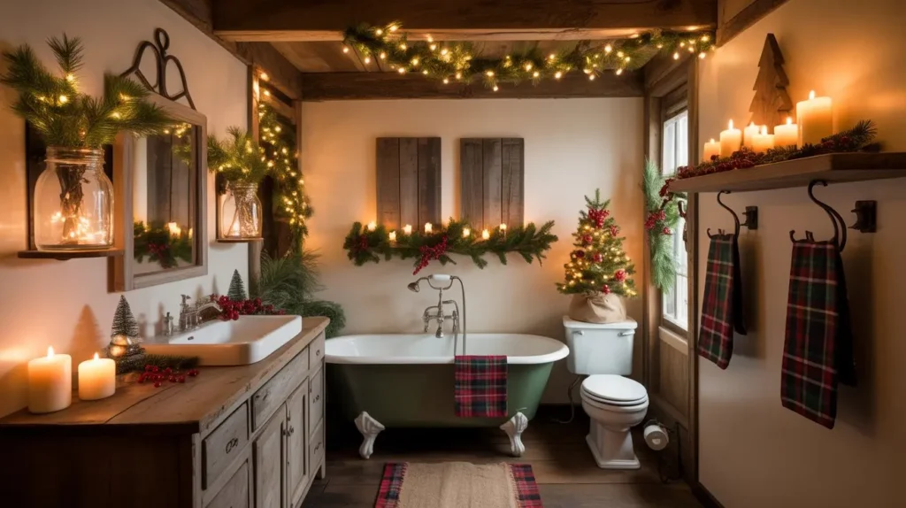 10 Best Rustic Christmas Bathroom Decor for a Warm Winter Look 8 bathroom