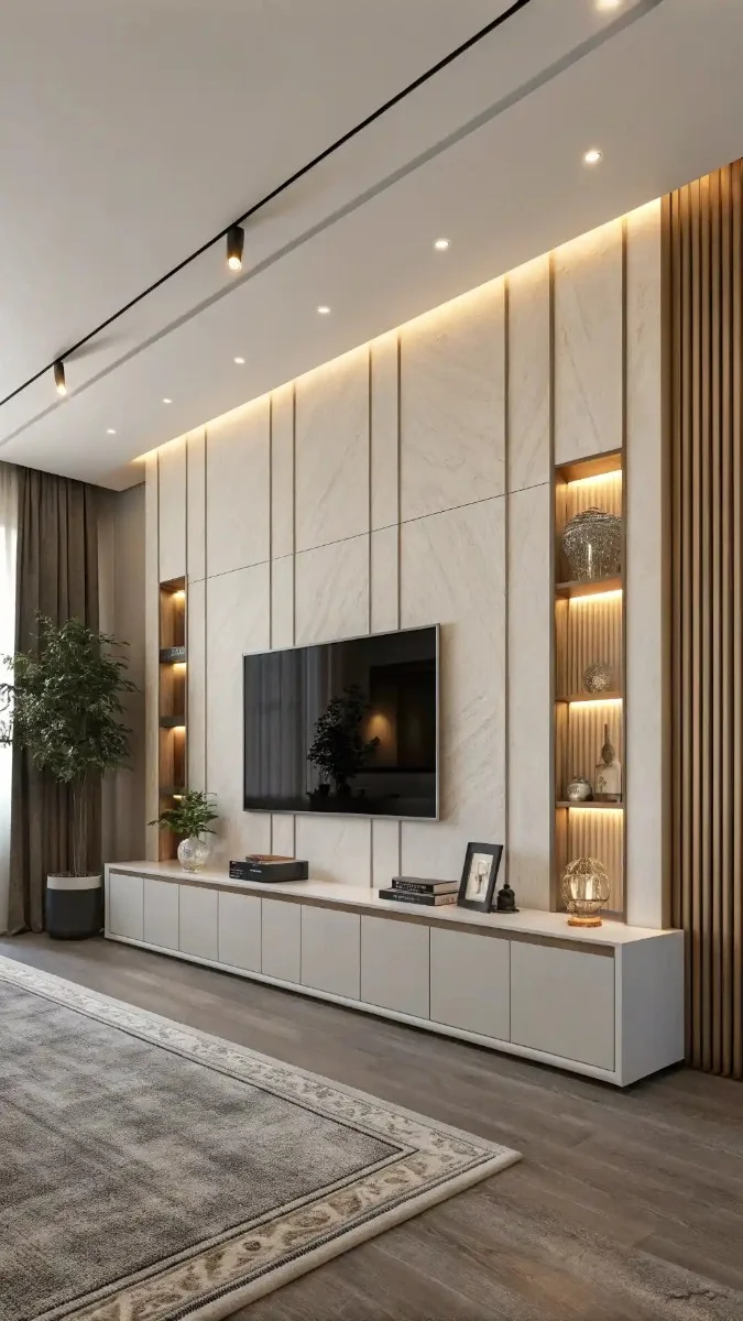 20 Luxury Living Room TV Unit Designs We’re Obsessed With 7 image 105