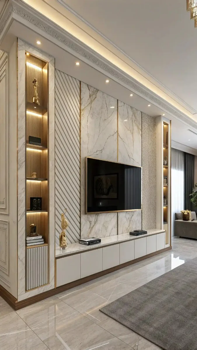 20 Luxury Living Room TV Unit Designs We’re Obsessed With 14 image 112