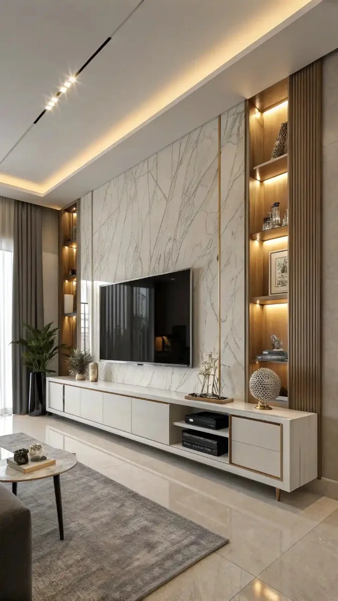 20 Luxury Living Room TV Unit Designs We’re Obsessed With 19 image 117