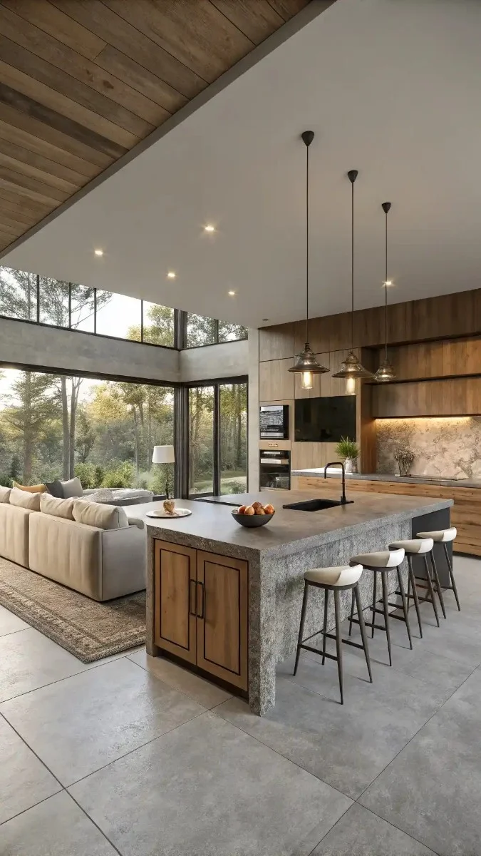 24 Concrete Floors Kitchen and Living Room Ideas You Need To Try 4 image 261