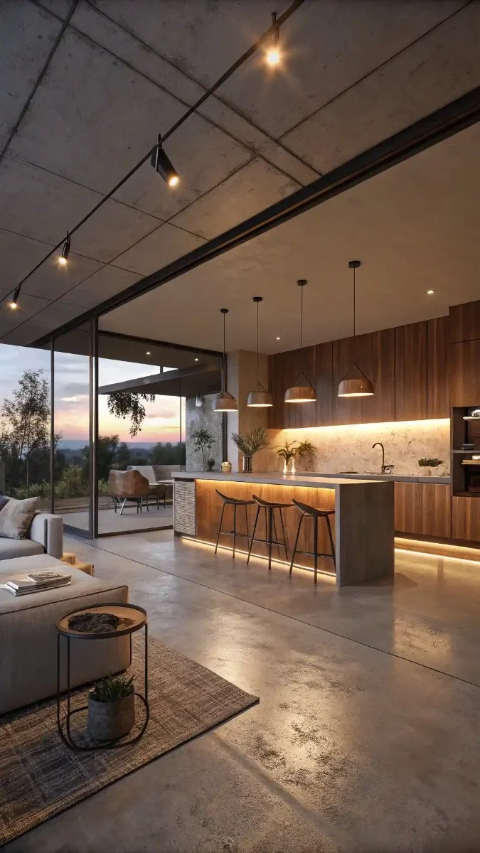 24 Concrete Floors Kitchen and Living Room Ideas You Need To Try 22 image 279