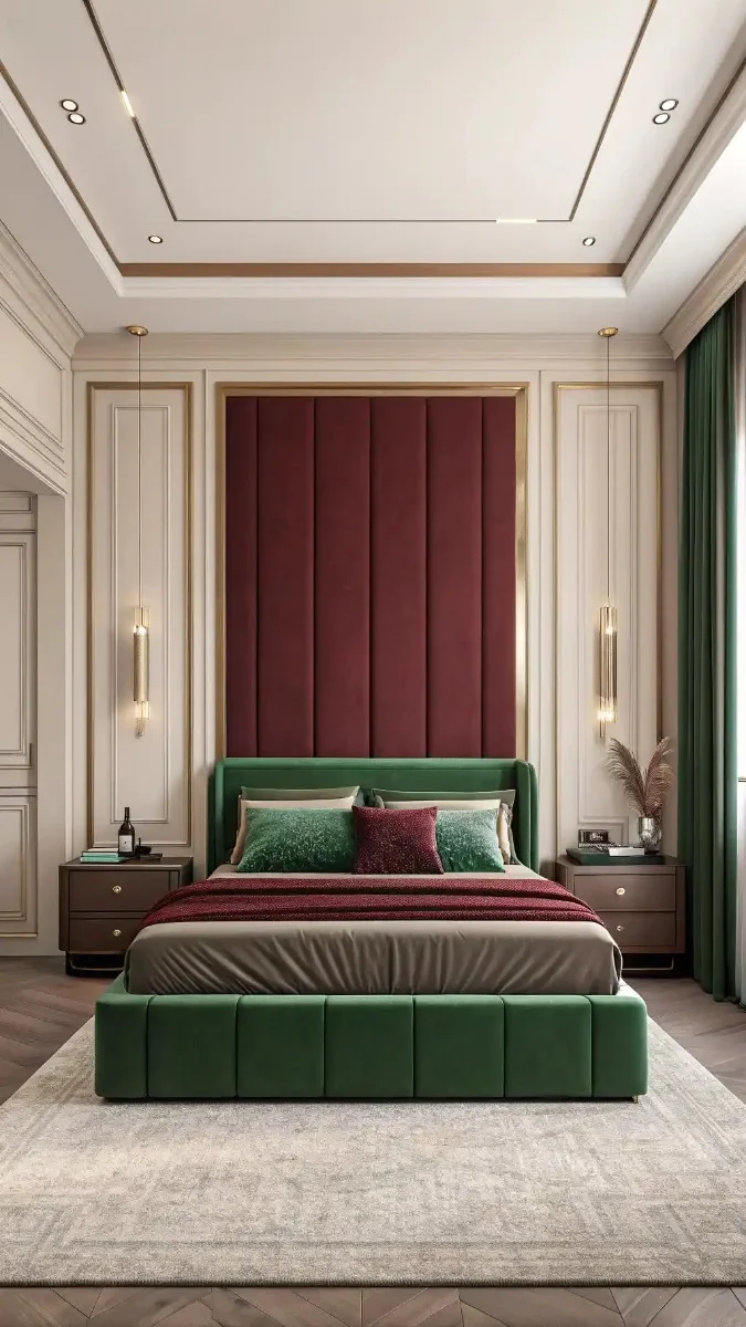 16 Green And Burgundy Bedroom Decor Ideas That Look Beautiful 3 image 361