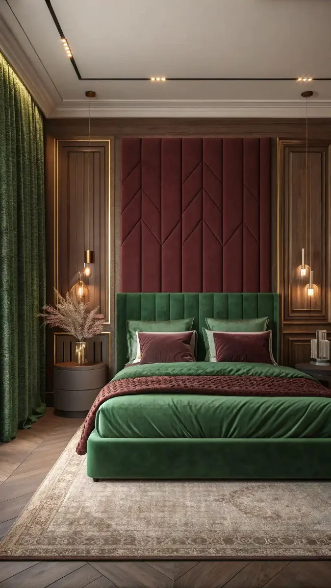 16 Green And Burgundy Bedroom Decor Ideas That Look Beautiful 6 image 364