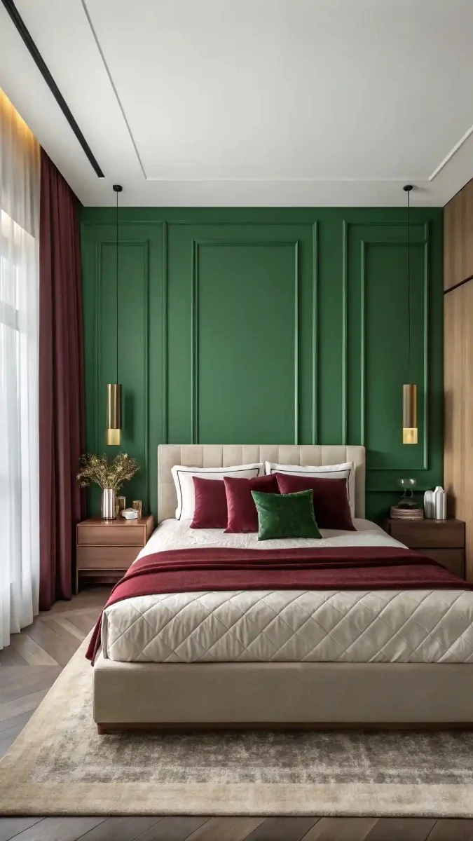 16 Green And Burgundy Bedroom Decor Ideas That Look Beautiful 7 image 365