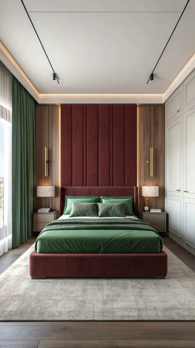 16 Green And Burgundy Bedroom Decor Ideas That Look Beautiful 10 image 368