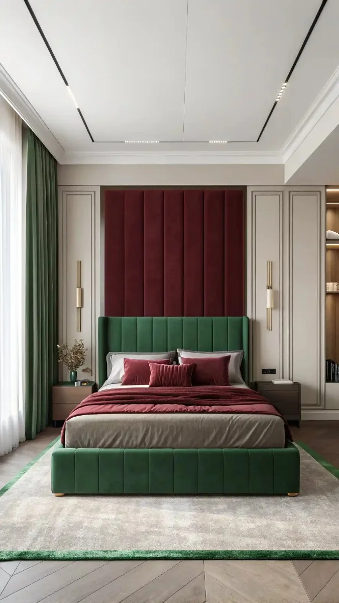 16 Green And Burgundy Bedroom Decor Ideas That Look Beautiful 12 image 370