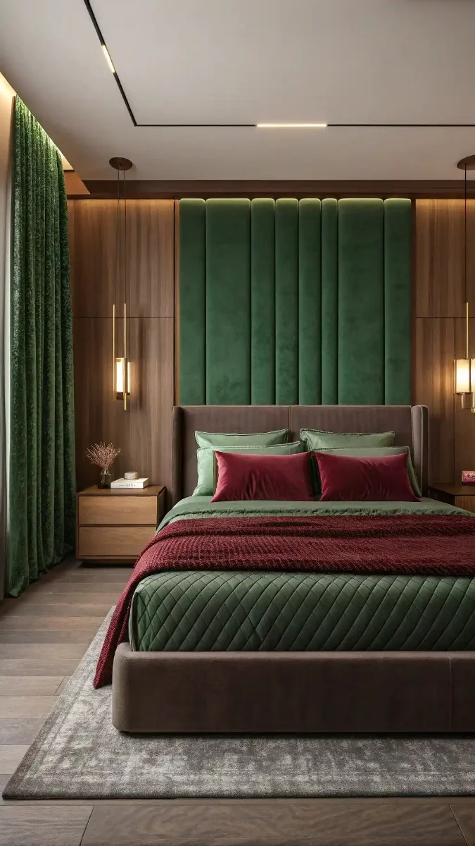 16 Green And Burgundy Bedroom Decor Ideas That Look Beautiful 15 image 373