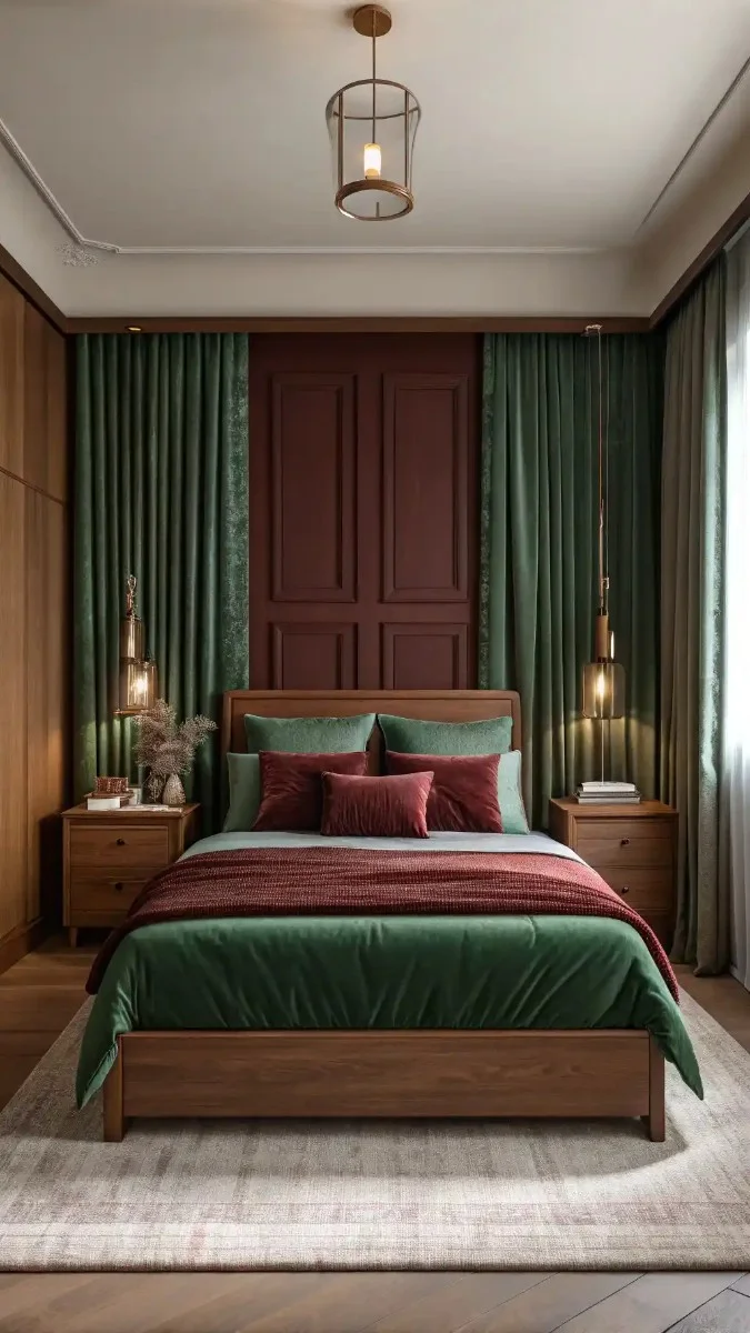 16 Green And Burgundy Bedroom Decor Ideas That Look Beautiful 17 image 375
