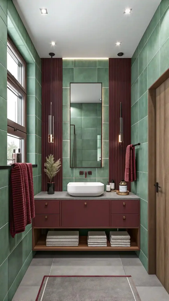 24 Green And Burgundy Bathroom Decor Ideas That Actually Work 7 image 403