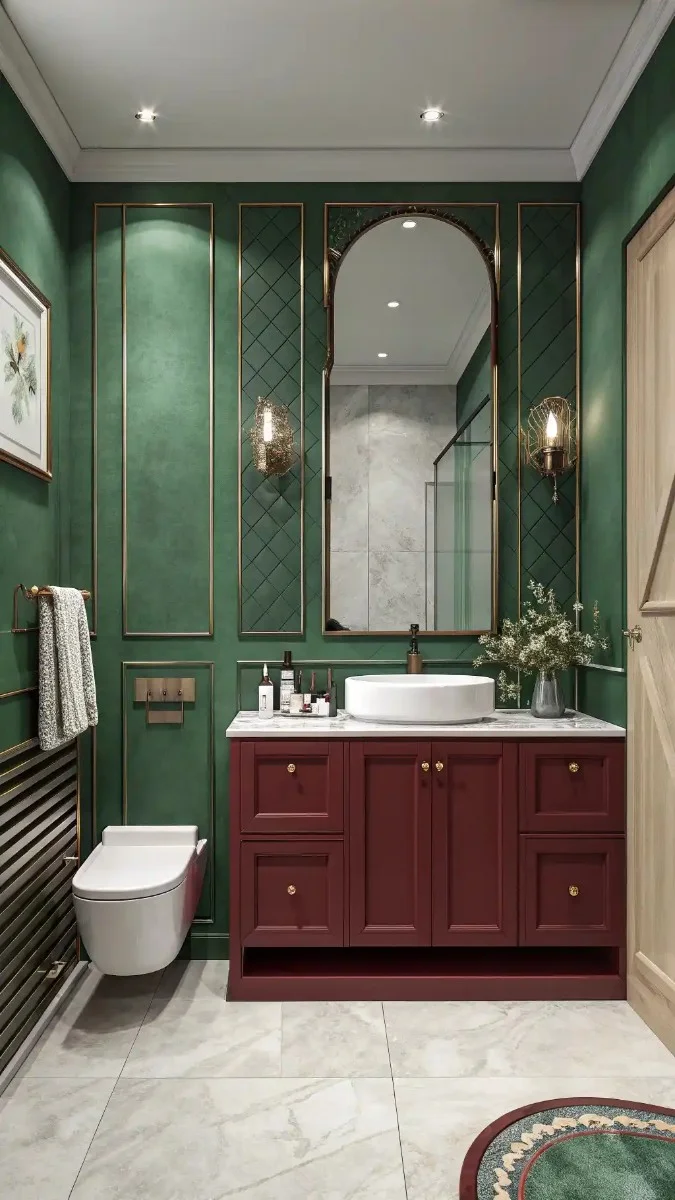 24 Green And Burgundy Bathroom Decor Ideas That Actually Work 8 image 404
