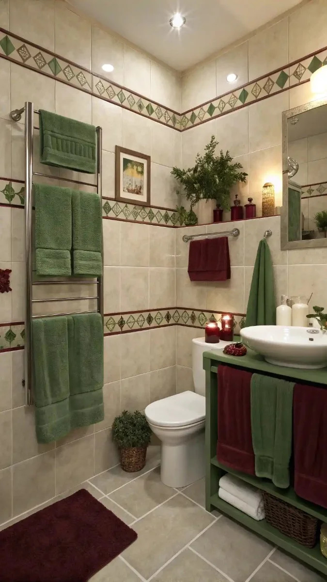 24 Green And Burgundy Bathroom Decor Ideas That Actually Work 10 image 406