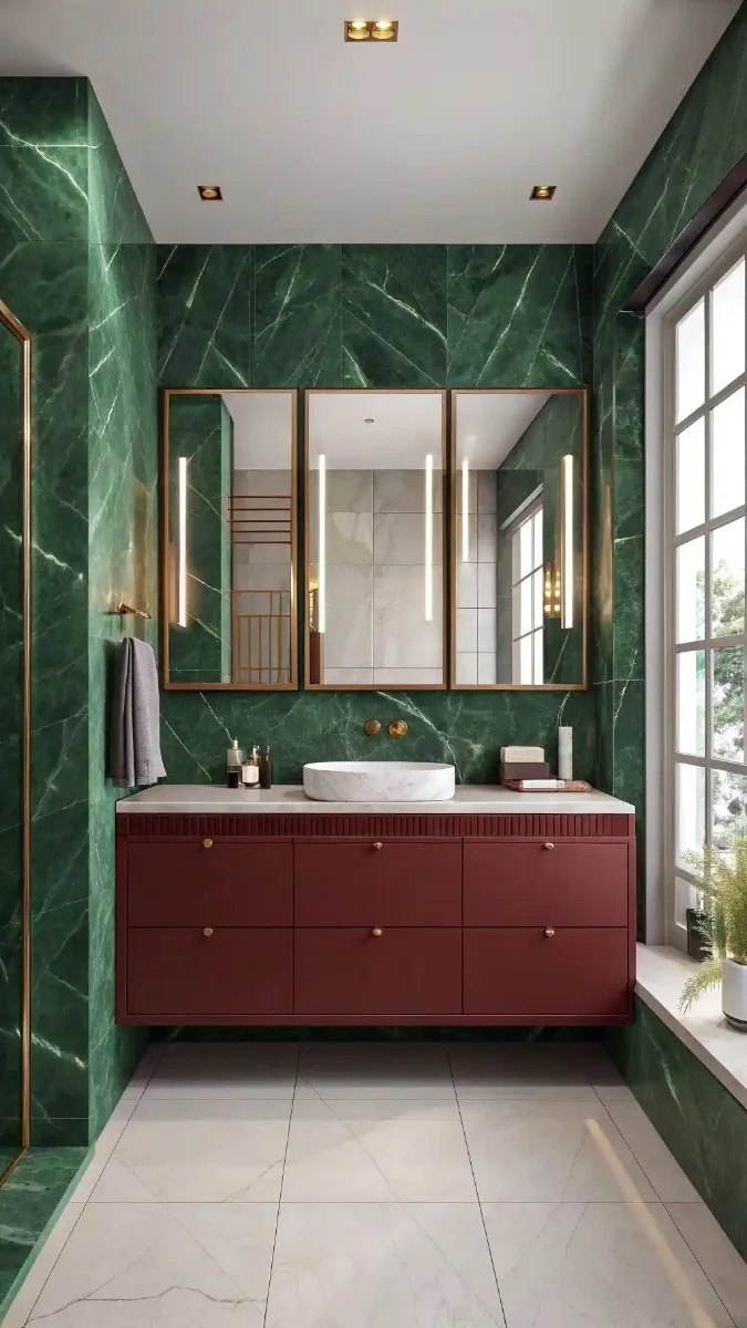 24 Green And Burgundy Bathroom Decor Ideas That Actually Work 13 image 409