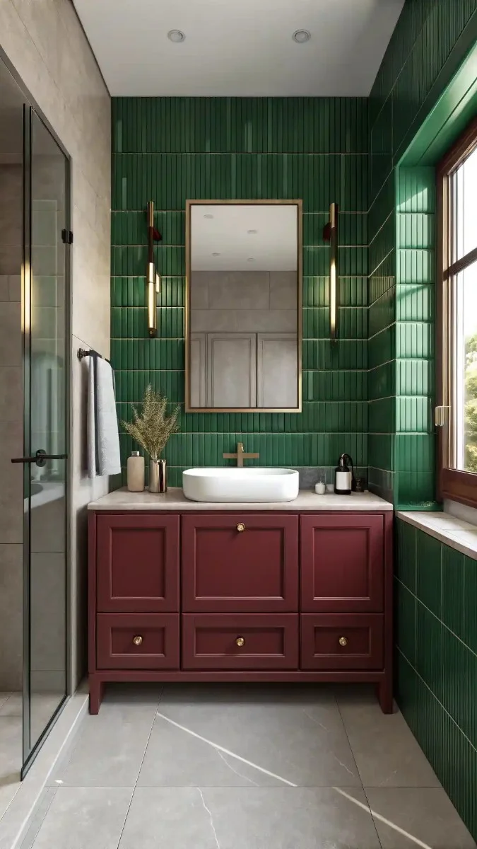 24 Green And Burgundy Bathroom Decor Ideas That Actually Work 17 image 413