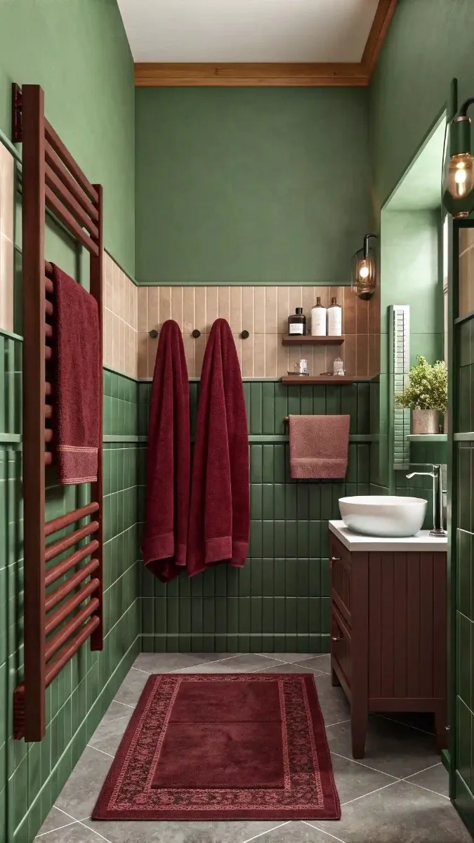 24 Green And Burgundy Bathroom Decor Ideas That Actually Work 18 image 414