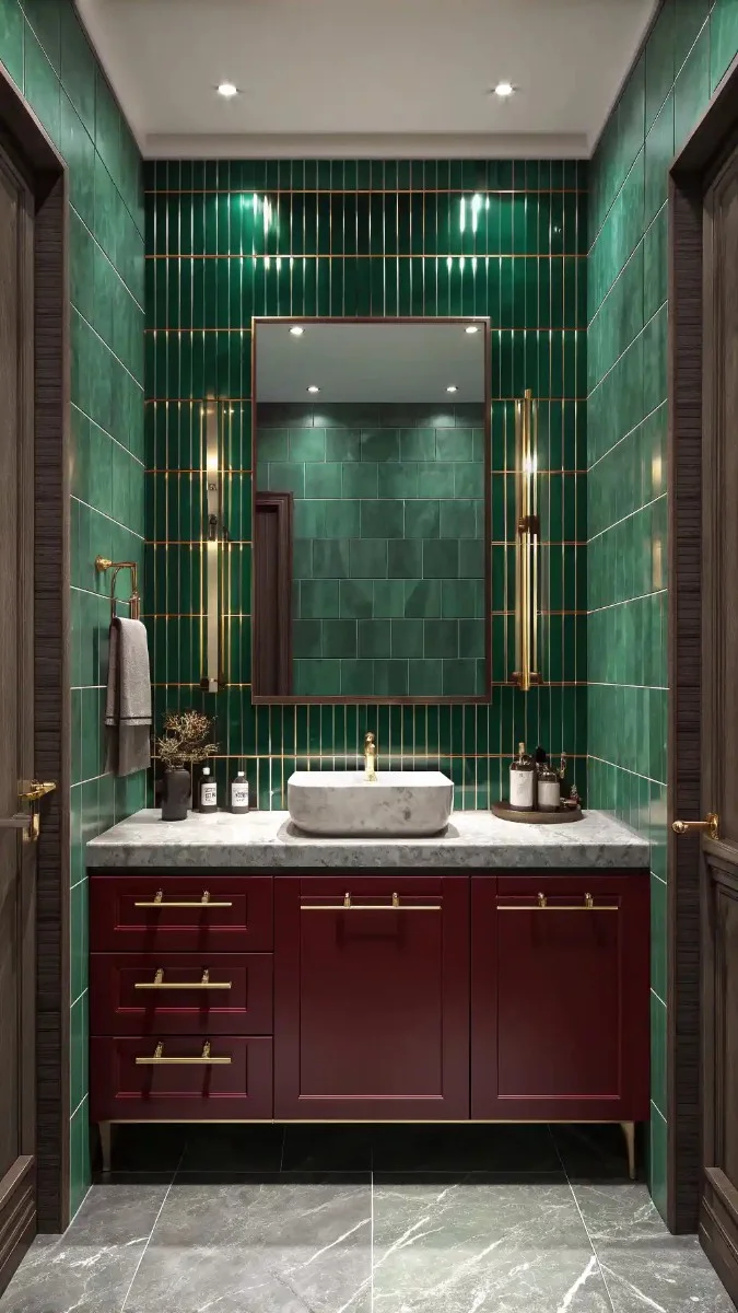 24 Green And Burgundy Bathroom Decor Ideas That Actually Work 21 image 417