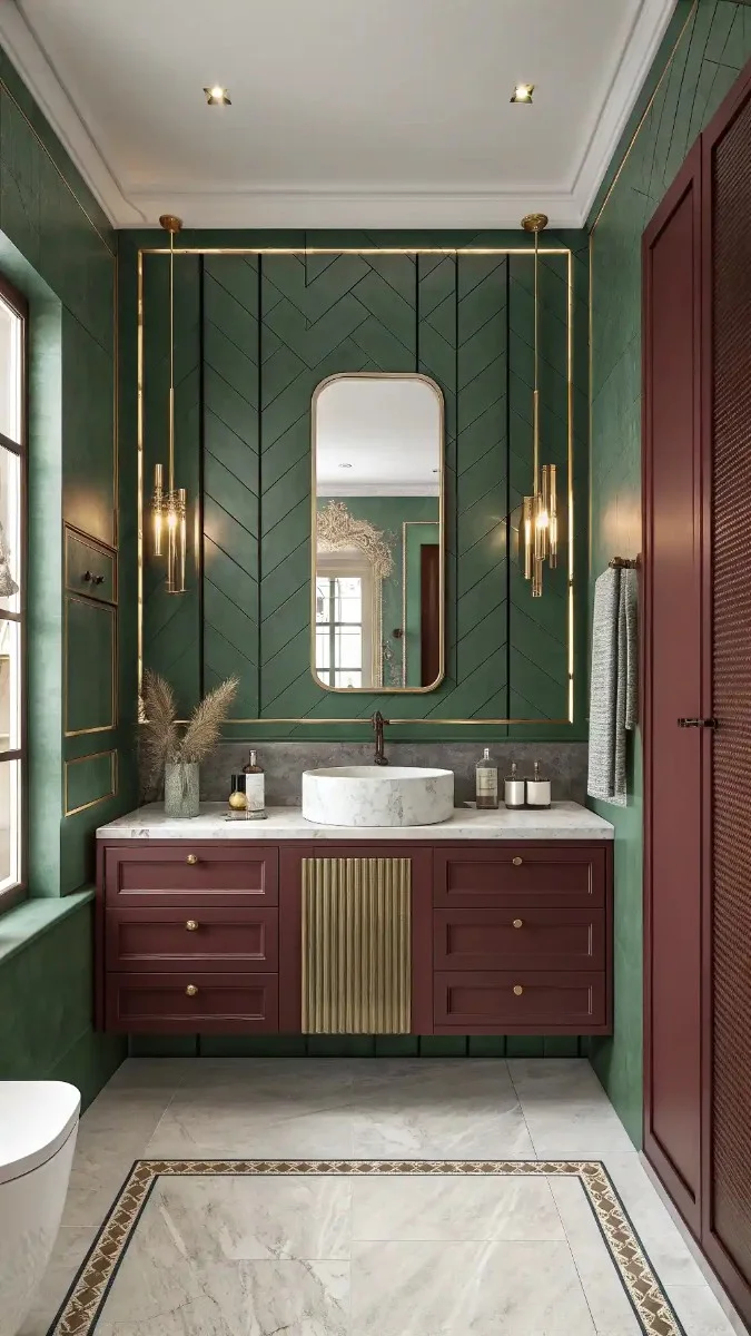 24 Green And Burgundy Bathroom Decor Ideas That Actually Work 22 image 419