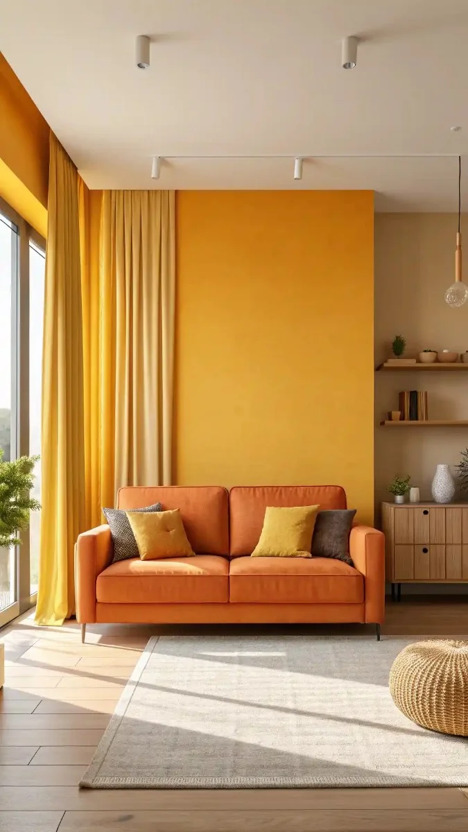 19 Orange and Yellow Living Room Designs You Should See 6 image 473