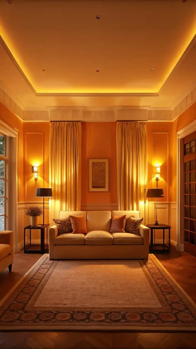 19 Orange and Yellow Living Room Designs You Should See 10 image 477