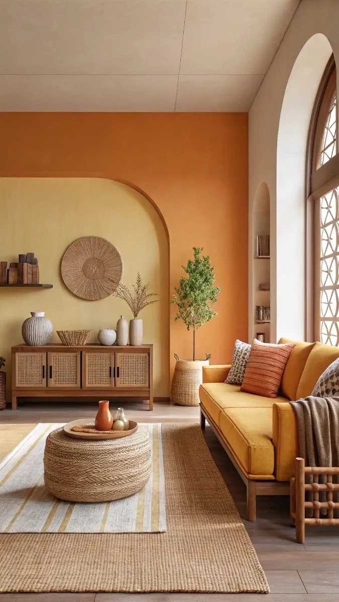19 Orange and Yellow Living Room Designs You Should See 11 image 478