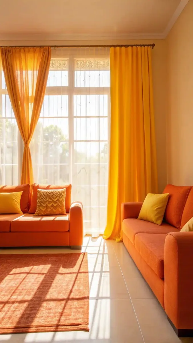 19 Orange and Yellow Living Room Designs You Should See 19 image 486