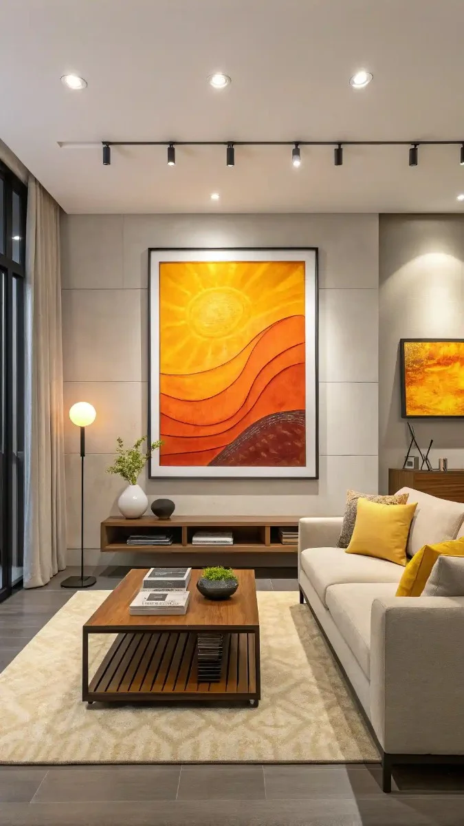 19 Orange and Yellow Living Room Designs You Should See 20 image 487