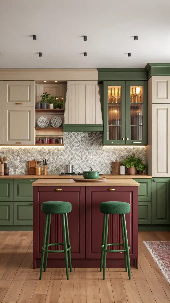 19 Green And Burgundy Kitchen Ideas That Are Trending Now 4 image 597