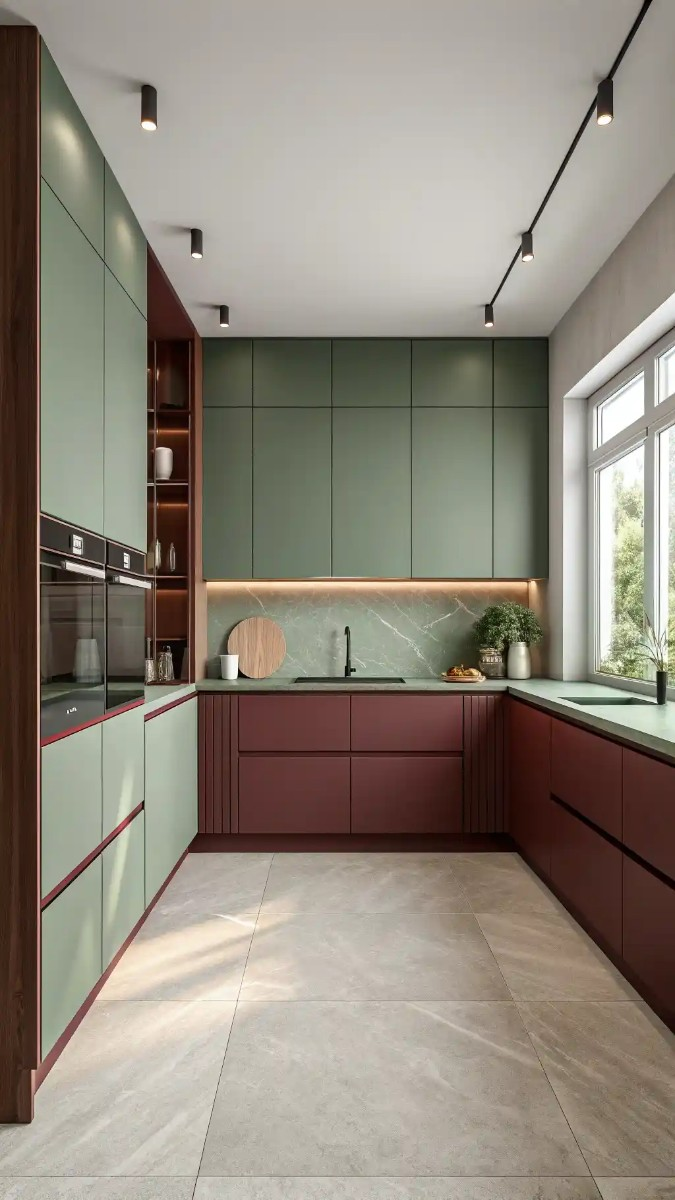 19 Green And Burgundy Kitchen Ideas That Are Trending Now 10 image 604