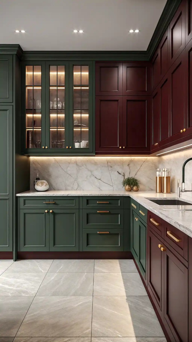 19 Green And Burgundy Kitchen Ideas That Are Trending Now 13 image 607
