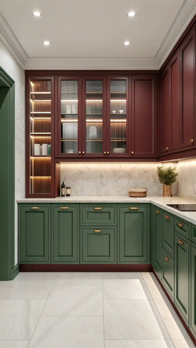 19 Green And Burgundy Kitchen Ideas That Are Trending Now 14 image 608