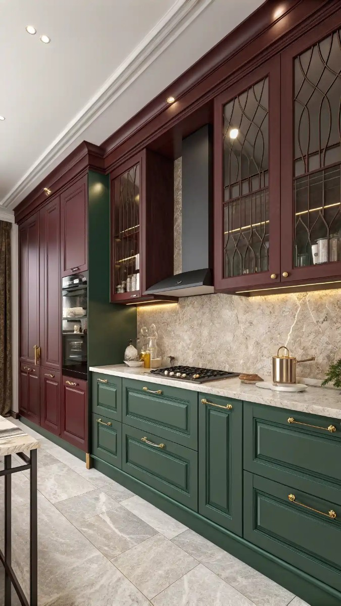 19 Green And Burgundy Kitchen Ideas That Are Trending Now 17 image 611