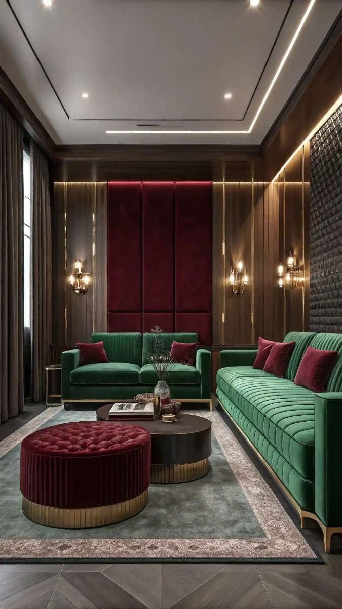 18 Green And Burgundy Living Room Decor Ideas 7 image 755