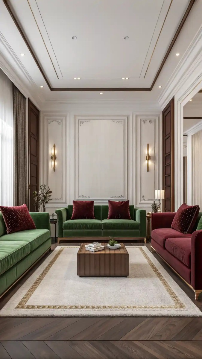 18 Green And Burgundy Living Room Decor Ideas 16 image 764